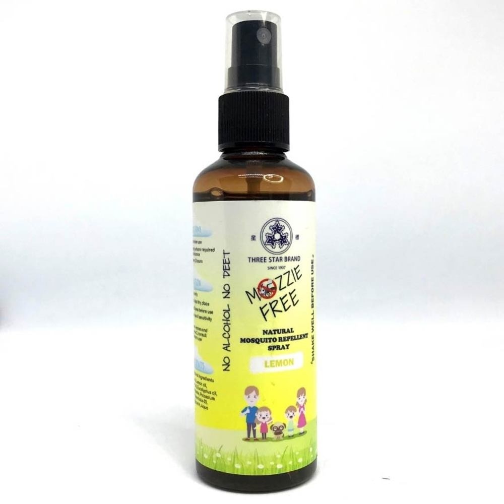 Mozzie Free Natural Mosquito Repellent Spray Lemon No Alcohol No Deet (Safe for Both Adults & Children) 90ml