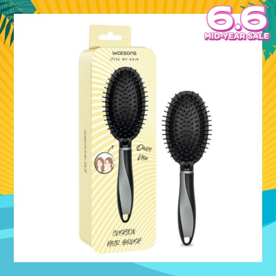 WATSONS Easy Grip Rubber Handle Cushion Hair Brush Black 1s