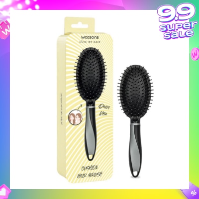 WATSONS Easy Grip Rubber Handle Cushion Hair Brush Black 1s