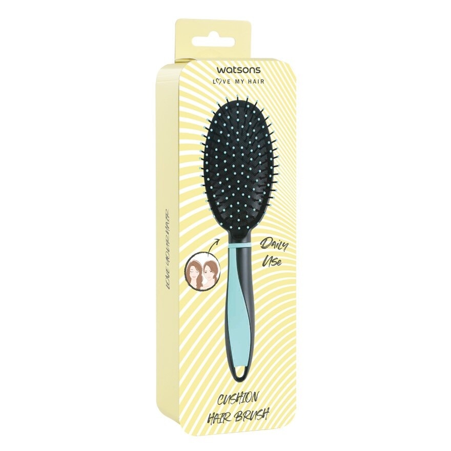 Easy Grip Rubber Handle Cushion Hair Brush Mint 1s