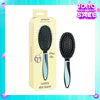 WATSONS Easy Grip Rubber Handle Cushion Hair Brush Mint 1s