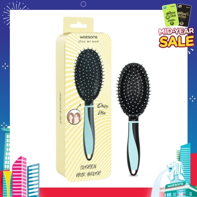 WATSONS Easy Grip Rubber Handle Cushion Hair Brush Mint 1s