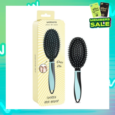 WATSONS Easy Grip Rubber Handle Cushion Hair Brush Mint 1s