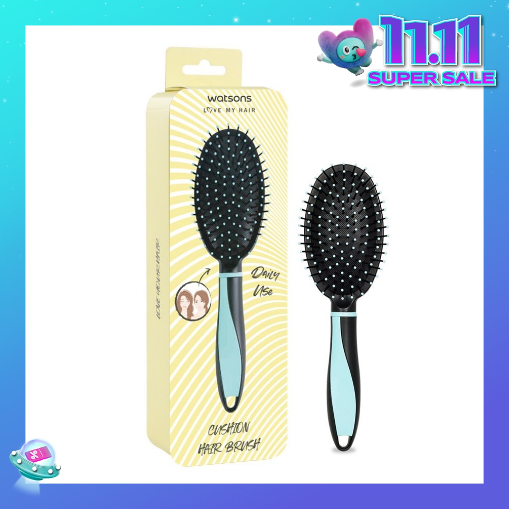 Easy Grip Rubber Handle Cushion Hair Brush Mint 1s