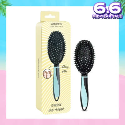 WATSONS Easy Grip Rubber Handle Cushion Hair Brush Mint 1s
