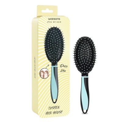 WATSONS Easy Grip Rubber Handle Cushion Hair Brush Mint 1s