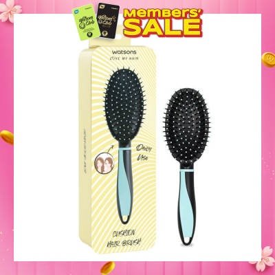 WATSONS Easy Grip Rubber Handle Cushion Hair Brush Mint 1s