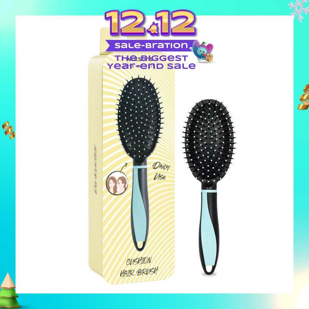 Easy Grip Rubber Handle Cushion Hair Brush Mint 1s