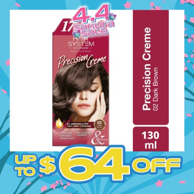 HAIR SYSTEM BY WATSONS - Precision Crème Hair Cream Colourant 02 Dark Brown (100% Grey Coverage) 130ml