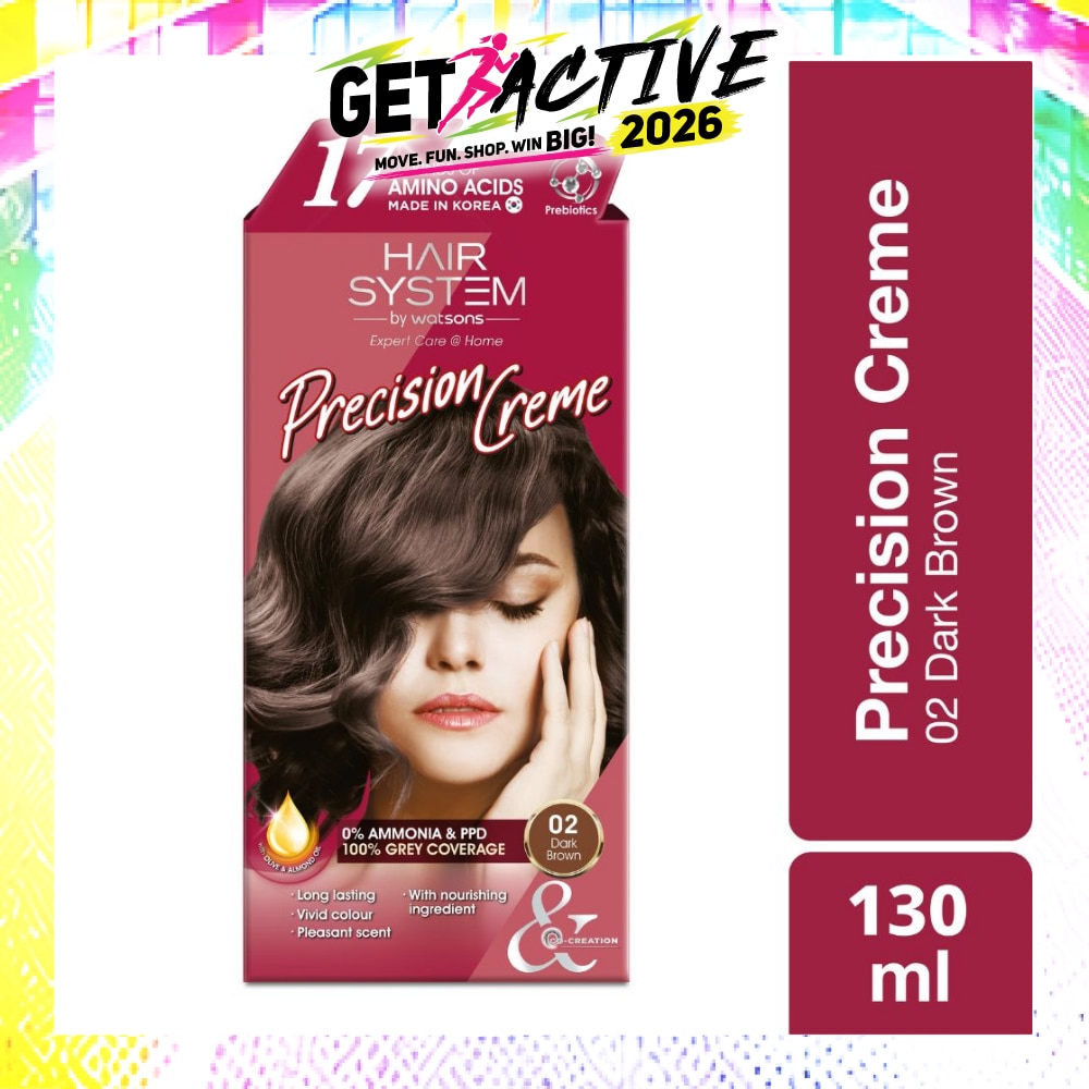 Precision Crème Hair Cream Colourant 02 Dark Brown (100% Grey Coverage) 130ml image