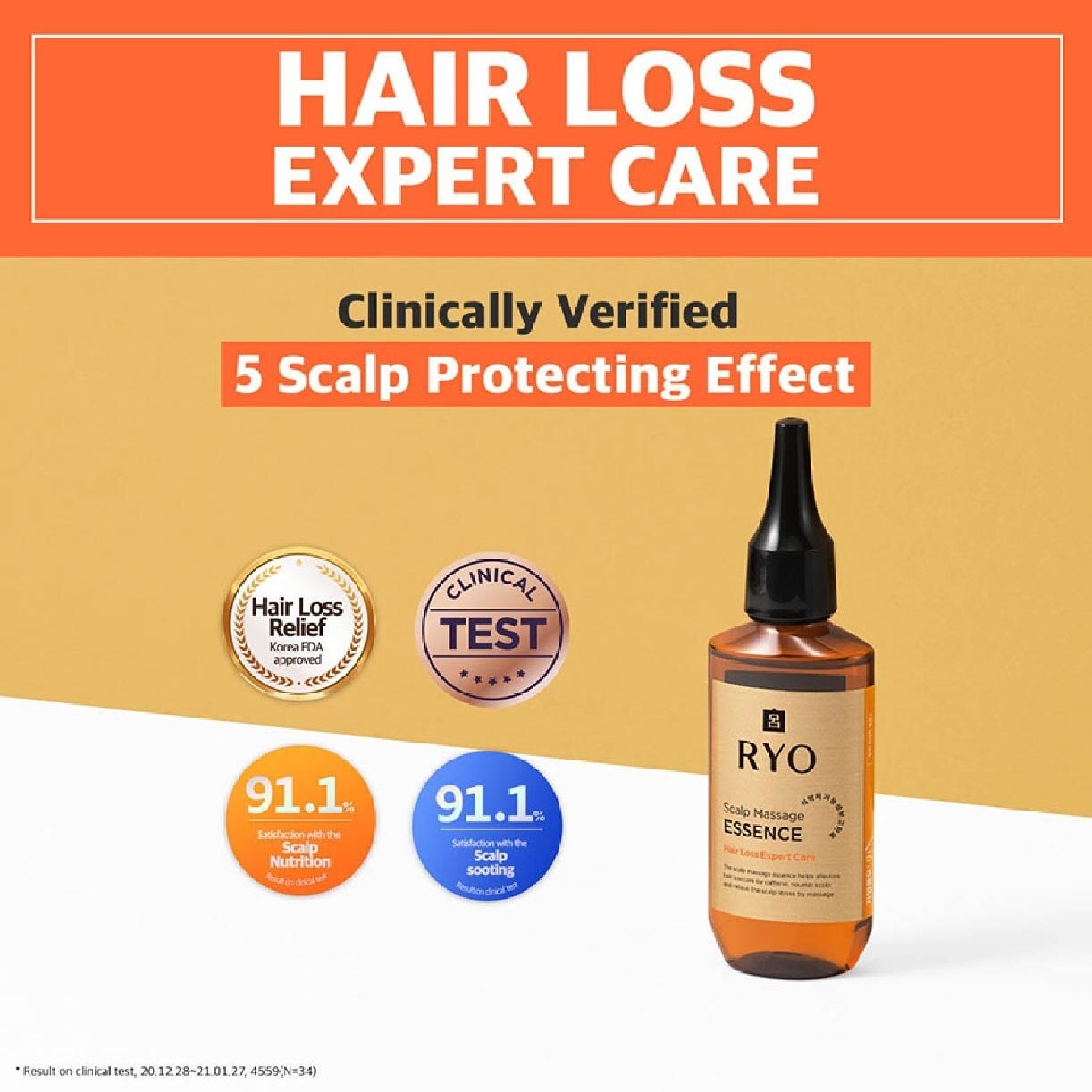 Hair Loss Expert Care Scalp Massage Essence (Reduce Hair Loss + Relief Scalp Stress) 80ml