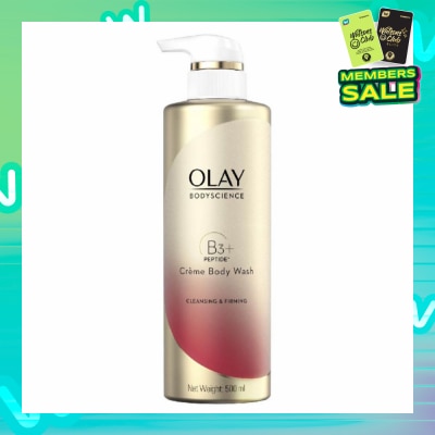 OLAY BODYSCIENCE Cleansing & Firming Crème Body Wash (with B3 + Peptide) 500ml