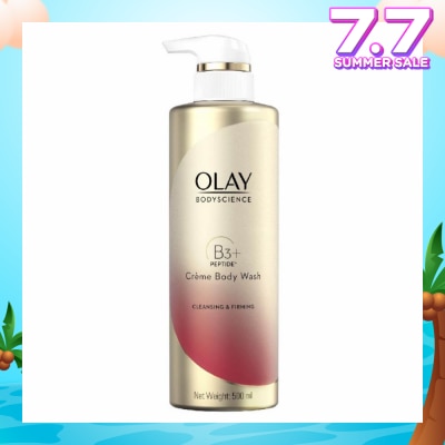 OLAY BODYSCIENCE Cleansing & Firming Crème Body Wash (with B3 + Peptide) 500ml