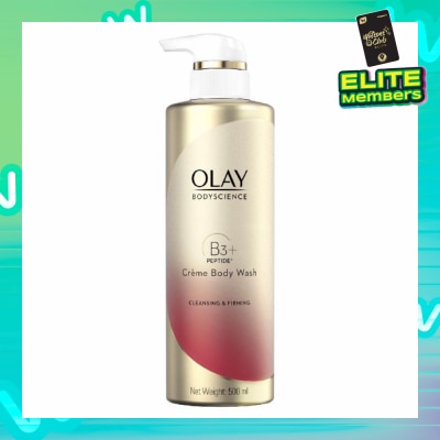 OLAY BODYSCIENCE Cleansing & Firming Crème Body Wash (with B3 + Peptide) 500ml