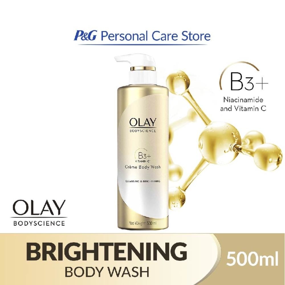 BODYSCIENCE Cleansing & Brightening Crème Body Wash (with B3 + Vitamin C) 500ml