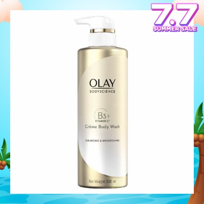 OLAY BODYSCIENCE Cleansing & Brightening Crème Body Wash (with B3 + Vitamin C) 500ml