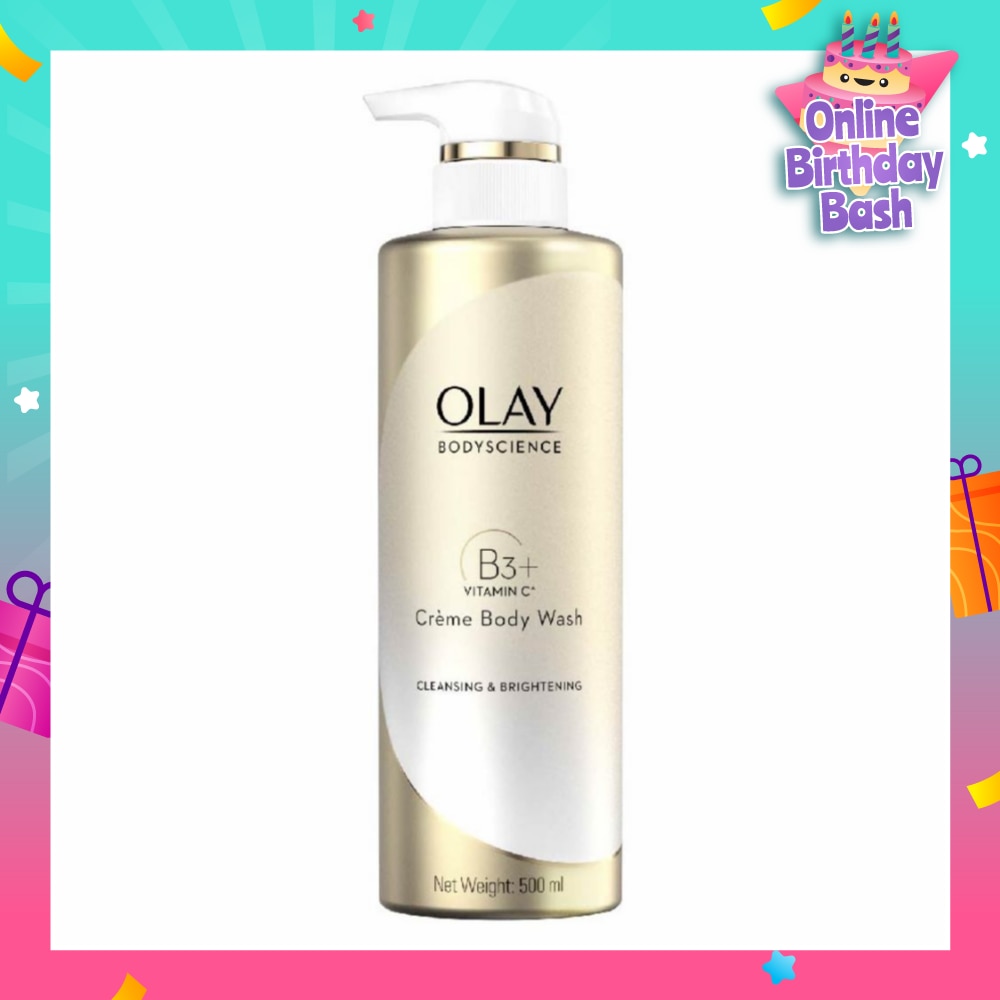 BODYSCIENCE Cleansing & Brightening Crème Body Wash (with B3 + Vitamin C) 500ml
