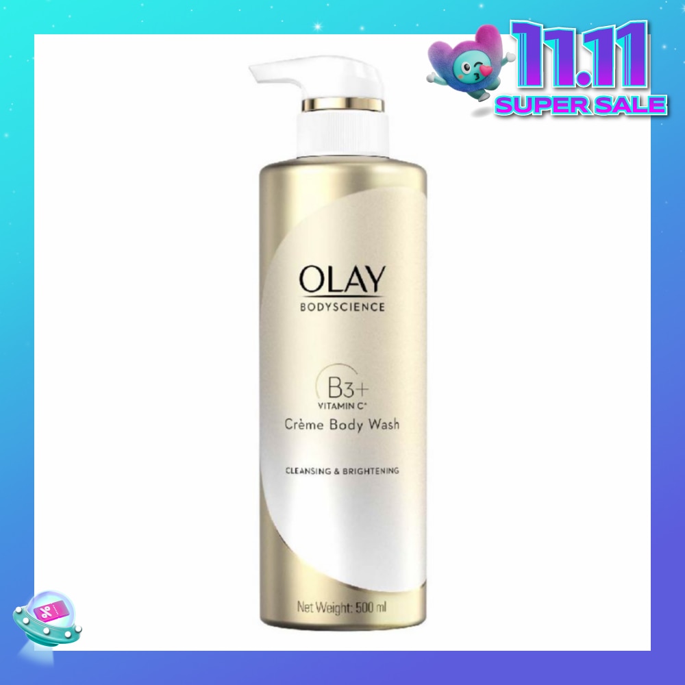 BODYSCIENCE Cleansing & Brightening Crème Body Wash (with B3 + Vitamin C) 500ml