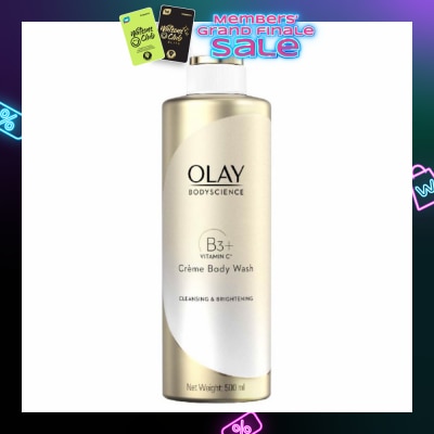 OLAY BODYSCIENCE Cleansing & Brightening Crème Body Wash (with B3 + Vitamin C) 500ml