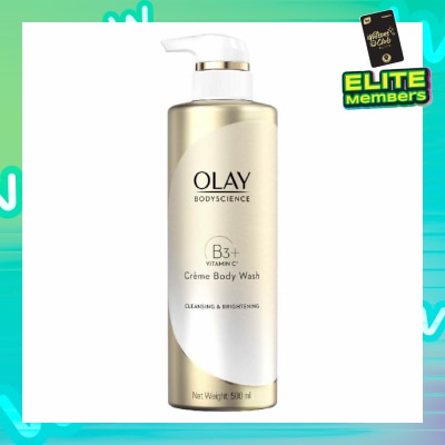 OLAY BODYSCIENCE Cleansing & Brightening Crème Body Wash (with B3 + Vitamin C) 500ml