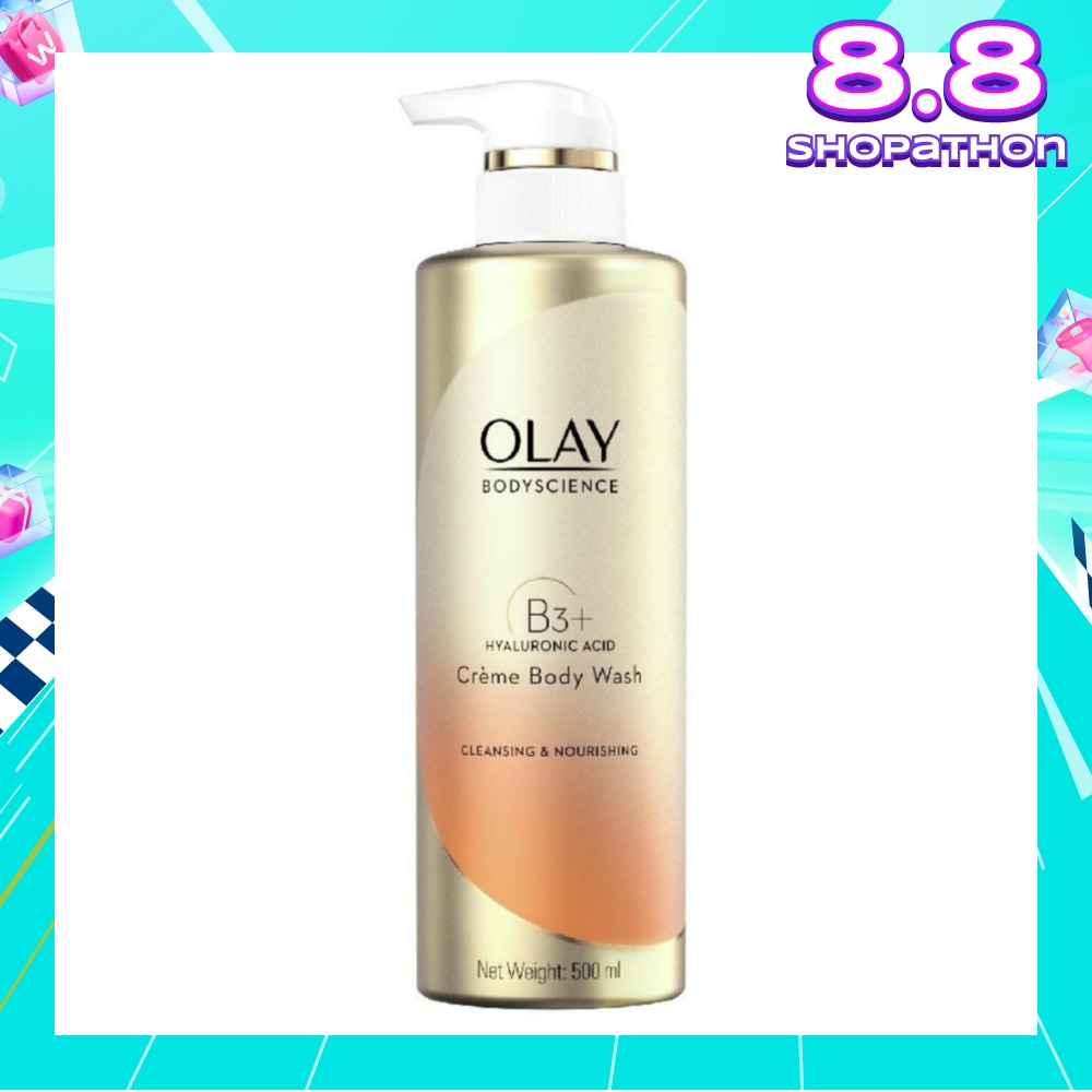 BODYSCIENCE Cleansing & Nourishing Crème Body Wash (with B3 + Hyaluronic Acid) 500ml
