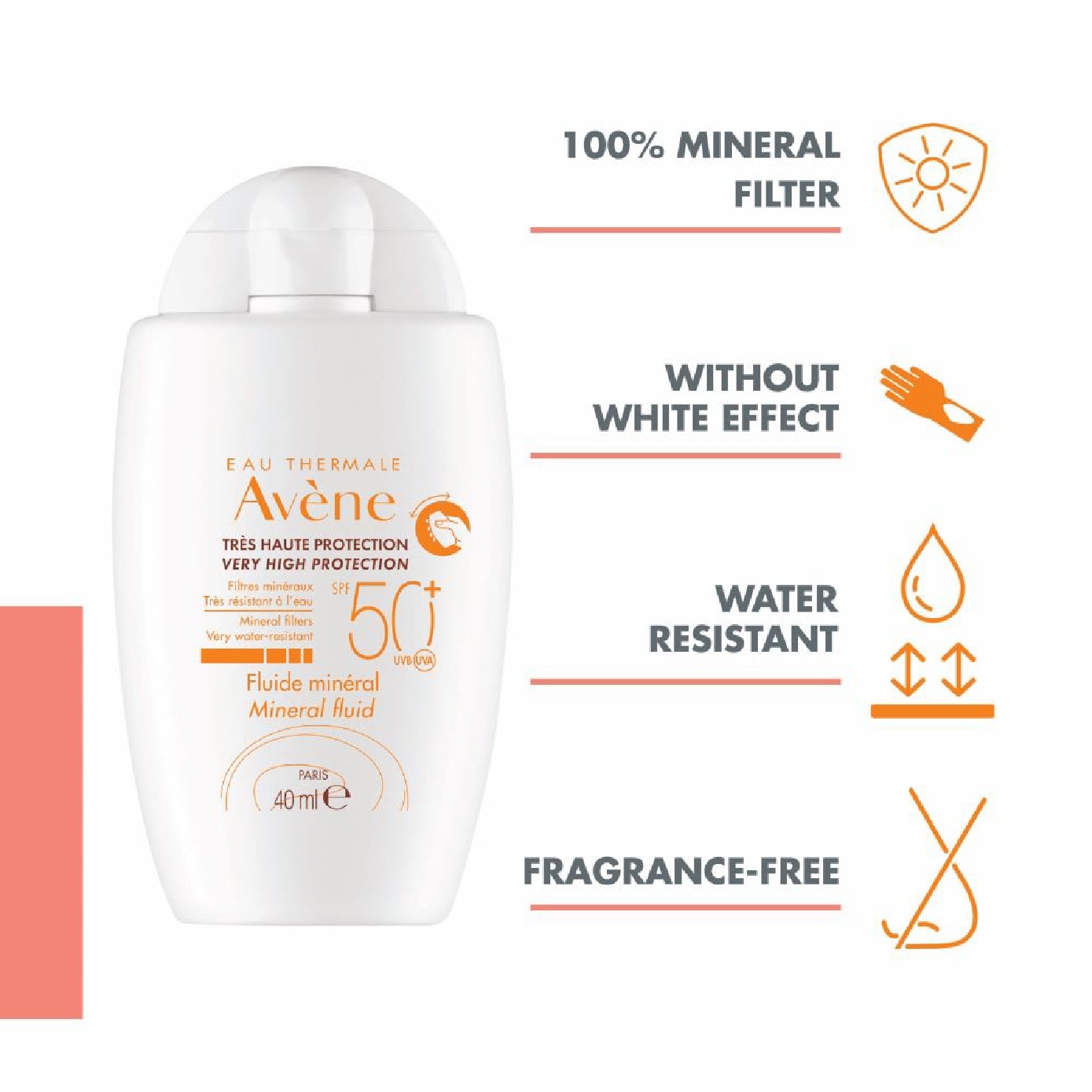 SPF 50+ Mineral Fluid Sunscreen 40ml