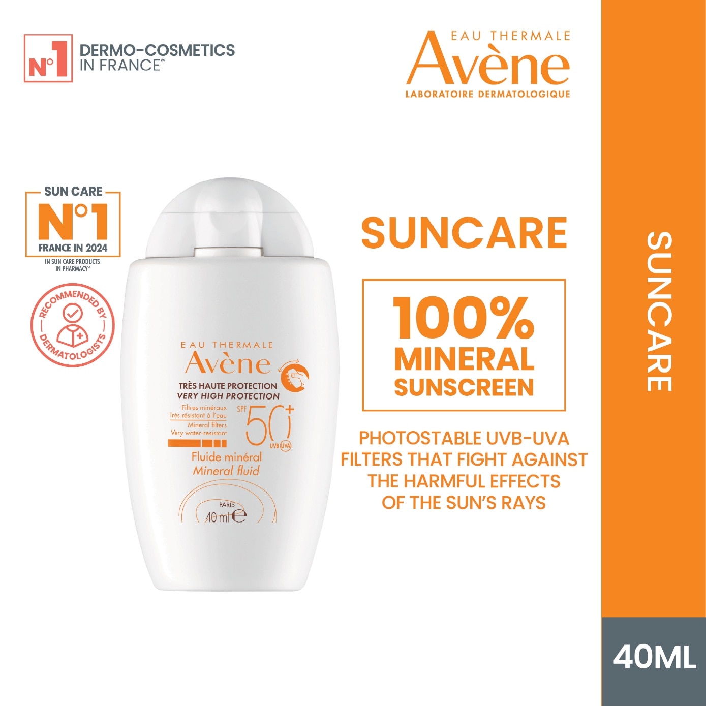 SPF 50+ Mineral Fluid Sunscreen 40ml image