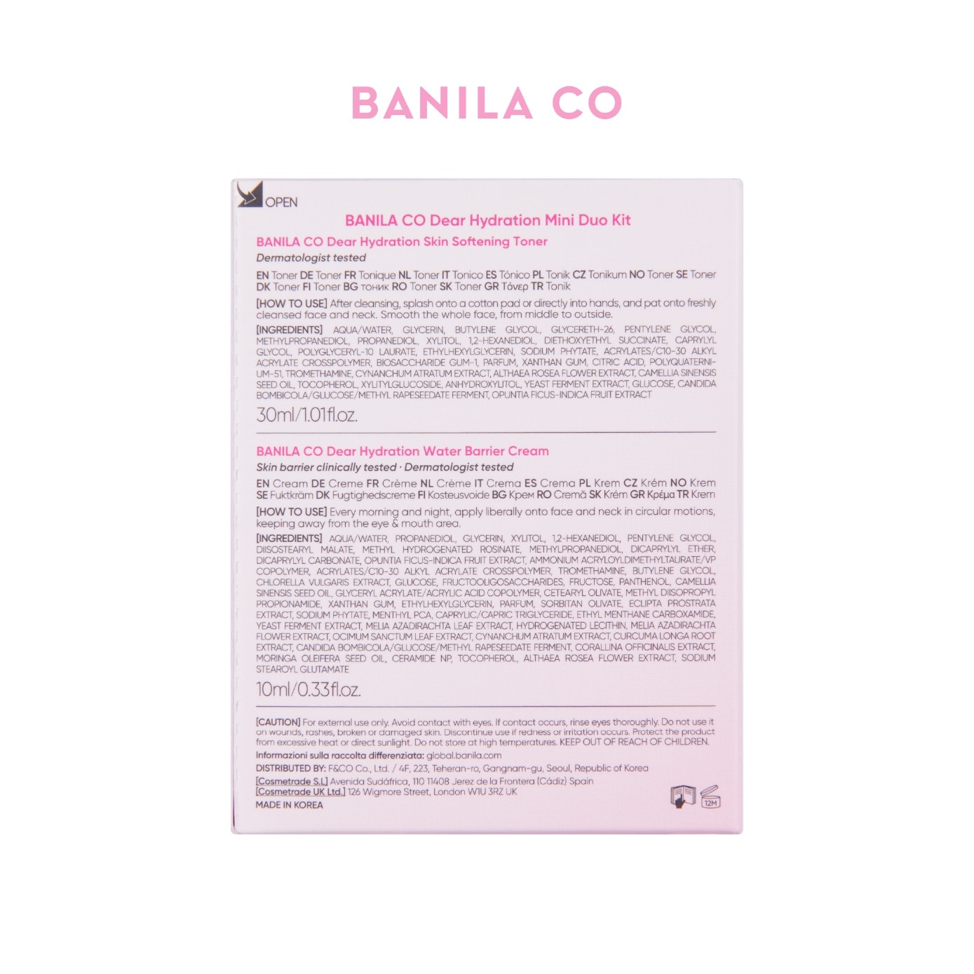 Dear Hydration Mini Duo Kit 30ml + 10ml