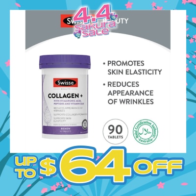 SWISSE - Beauty Collagen + Hyaluronic Acid Tablet (Reduce Wrinkles + Support Skin Elasticity) 90s