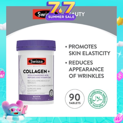 SWISSE - Beauty Collagen + Hyaluronic Acid Tablet (Reduce Wrinkles + Support Skin Elasticity) 90s