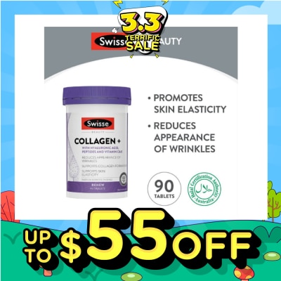 SWISSE Beauty Collagen + Hyaluronic Acid Tablet (Reduce Wrinkles + Support Skin Elasticity) 90s