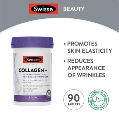 SWISSE Beauty Collagen + Hyaluronic Acid Tablet (Reduce Wrinkles + Support Skin Elasticity) 90s