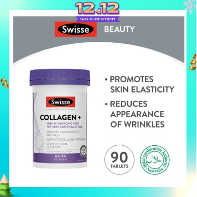 SWISSE Beauty Collagen + Hyaluronic Acid Tablet (Reduce Wrinkles + Support Skin Elasticity) 90s