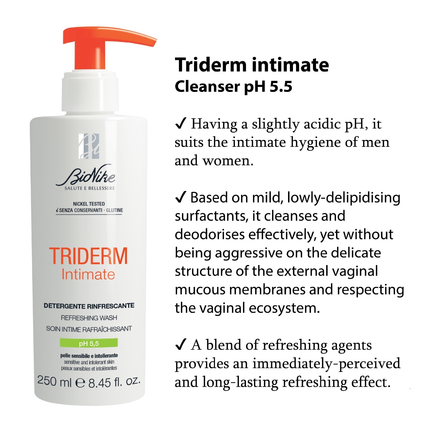 Triderm Intimate Cleanser pH 5.5 250ml