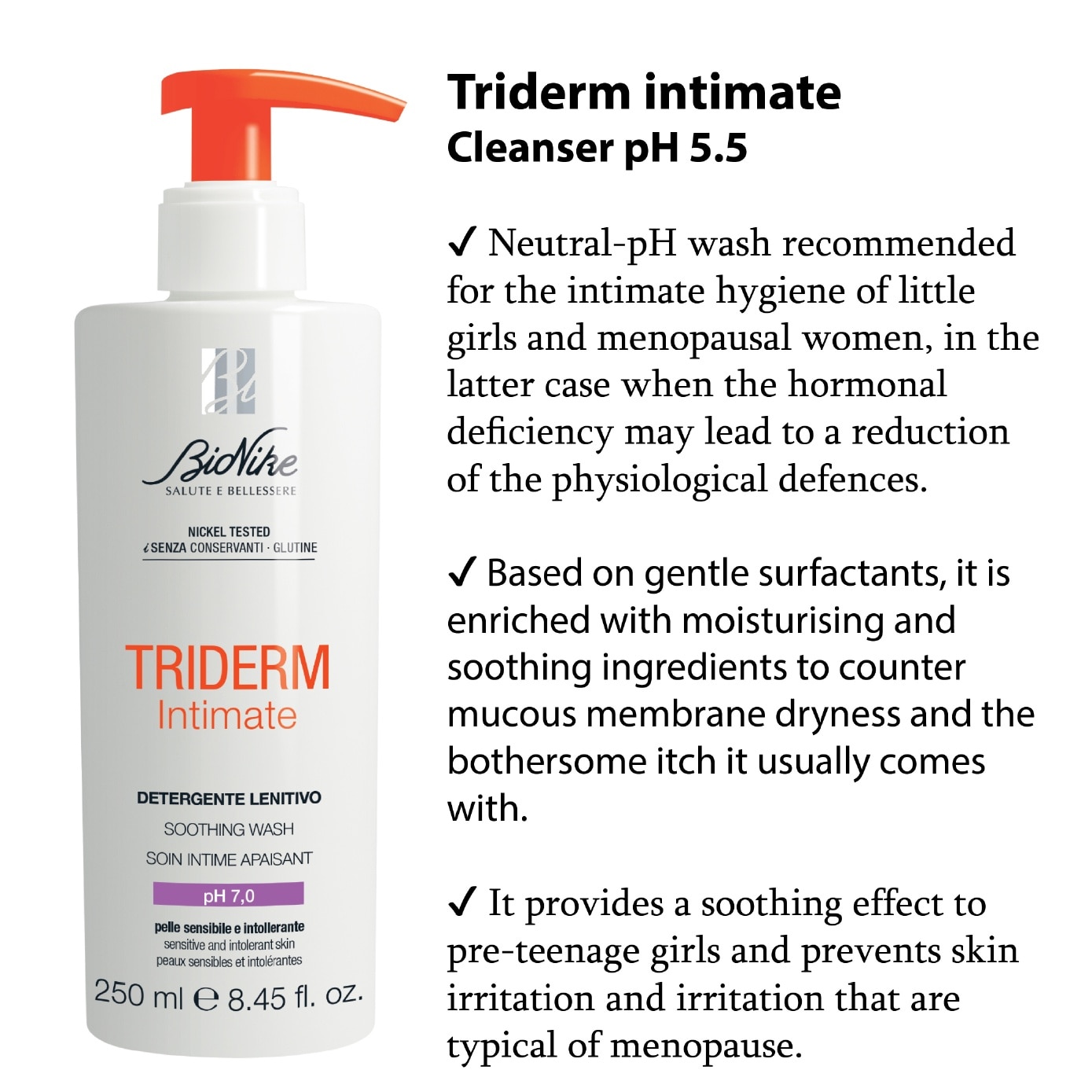 Triderm Intimate Cleanser pH 7.0 250ml