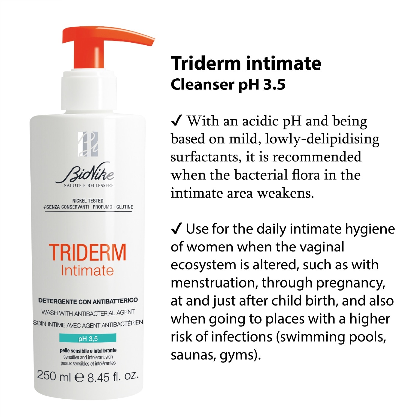 Triderm Intimate Cleanser pH 3.5 250ml