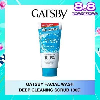 GATSBY Facial Wash Deep Cleaning Scrub 130g