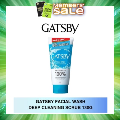 GATSBY - Facial Wash Deep Cleaning Scrub 130g