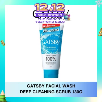 GATSBY Facial Wash Deep Cleaning Scrub 130g