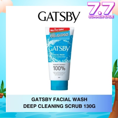 GATSBY Facial Wash Deep Cleaning Scrub 130g