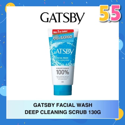 GATSBY Facial Wash Deep Cleaning Scrub 130g