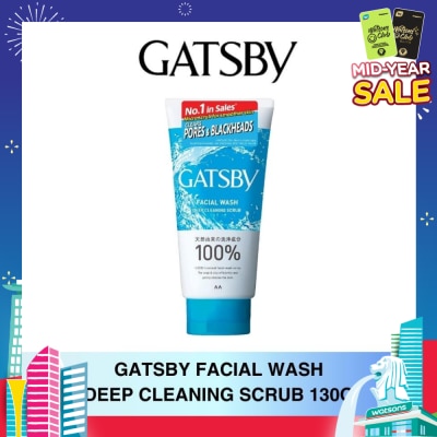 GATSBY Facial Wash Deep Cleaning Scrub 130g