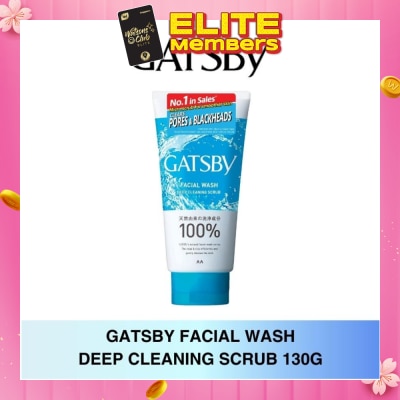 GATSBY Facial Wash Deep Cleaning Scrub 130g