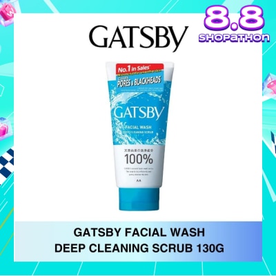 GATSBY Facial Wash Deep Cleaning Scrub 130g