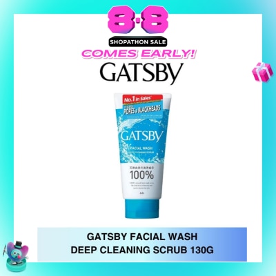 GATSBY - Facial Wash Deep Cleaning Scrub 130g