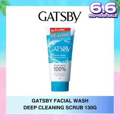 GATSBY Facial Wash Deep Cleaning Scrub 130g