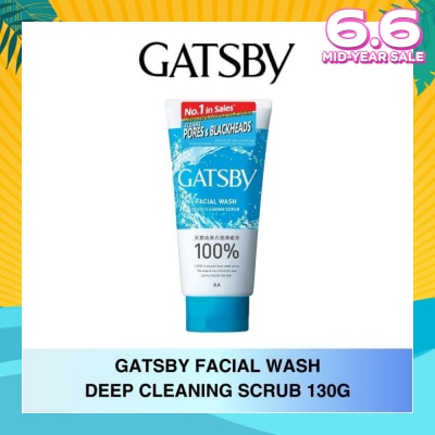 GATSBY Facial Wash Deep Cleaning Scrub 130g
