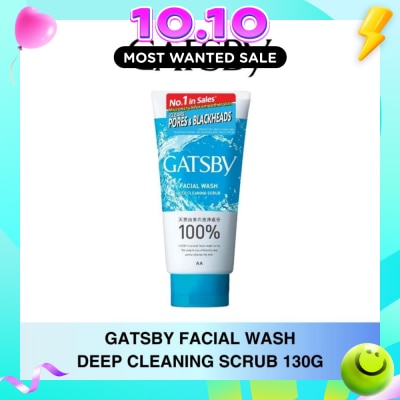 GATSBY Facial Wash Deep Cleaning Scrub 130g image