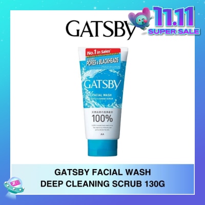 GATSBY Facial Wash Deep Cleaning Scrub 130g