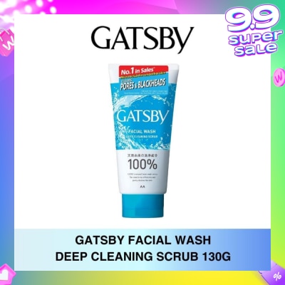 GATSBY Facial Wash Deep Cleaning Scrub 130g